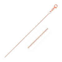 Thumbnail for 14k Pink Gold Round Cable Link Chain 1.1mm Chains Angelucci Jewelry   