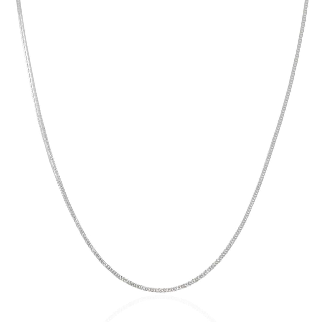 14k White Gold Foxtail 1.0mm Chain Chains Angelucci Jewelry   