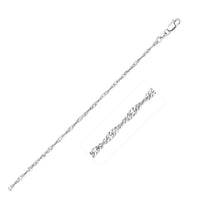 Thumbnail for 14k White Gold Singapore Chain 1.7mm Chains Angelucci Jewelry   