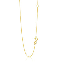 Thumbnail for 14k Yellow Gold Adjustable Box Chain 0.6mm Chains Angelucci Jewelry   