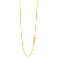 Thumbnail for 14k Yellow Gold Adjustable Box Chain 0.8mm Chains Angelucci Jewelry   