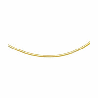 Thumbnail for 14k Yellow Gold Chain in a Classic Omega (3 mm) Chains Angelucci Jewelry   