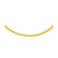 Thumbnail for 14k Yellow Gold Chain in a Classic Omega Design (4 mm) Chains Angelucci Jewelry   