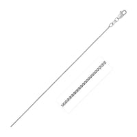 Thumbnail for 10k White Gold Wheat Chain 0.6mm Chains Angelucci Jewelry   