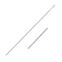 Thumbnail for 2.0mm 14k White Gold Light Rope Chain Chains Angelucci Jewelry   