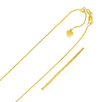 Thumbnail for 14k Yellow Gold Adjustable Franco Chain 0.9mm Chains Angelucci Jewelry   