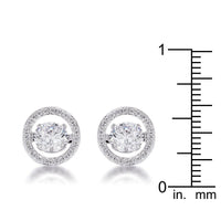 Thumbnail for 1.9Ct Rhodium Plated Pave Dancing CZ Halo Stud Earrings Earrings JGI   