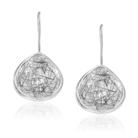 Thumbnail for Sterling Silver Rutilated Quartz Teardrop Earrings Earrings Angelucci Jewelry   