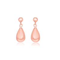 Thumbnail for 14k Rose Gold Teardrop Style Earrings Earrings Angelucci Jewelry   