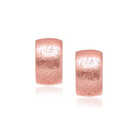 Thumbnail for Sterling Silver Pink Tone Snuggable Stardust Style Earrings Earrings Angelucci Jewelry   