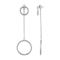 Thumbnail for Double Polished Ring Drop Earrings in Sterling Silver Earrings Angelucci Jewelry   