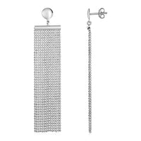 Thumbnail for Multi Chain Drop Earrings in Sterling Silver Earrings Angelucci Jewelry   
