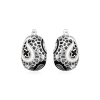 Thumbnail for Paisley Mosaic Earrings with Enamel and Cubic Zirconia in Sterling Silver Earrings Angelucci Jewelry   