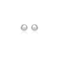 Thumbnail for 14k White Gold Classic Stud Earrings (8.0 mm) Earrings Angelucci Jewelry   