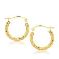 Thumbnail for 10k Yellow Gold Fancy Hoop Earrings Earrings Angelucci Jewelry   