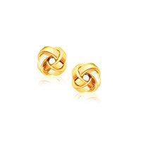 Thumbnail for 14k Yellow Gold Classic Love Knot Stud Earrings Earrings Angelucci Jewelry   