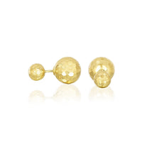 Thumbnail for 14k Yellow Gold Double Sided Earrings with Faceted Bead Design Earrings Angelucci Jewelry   