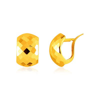 Thumbnail for 14k Yellow Gold Geometric Texture Earrings Earrings Angelucci Jewelry   