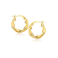 Thumbnail for 14k Yellow Gold Hoop Earrings (5/8 inch) Earrings Angelucci Jewelry   