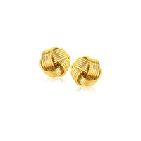 Thumbnail for 14k Yellow Gold Interlaced Love Knot Stud Earrings Earrings Angelucci Jewelry   