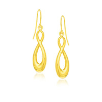 Thumbnail for 14k Yellow Gold Polished Earrings in Infinity Design Earrings Angelucci Jewelry   