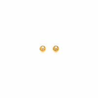 Thumbnail for 14k Yellow Gold Polished Round Stud Earrings Earrings Angelucci Jewelry   