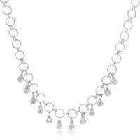Thumbnail for 1.32 Ct Stunning Rhodium Necklace with CZ Charms Necklaces JGI   