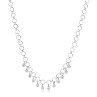 Thumbnail for 1.32 Ct Stunning Rhodium Necklace with CZ Charms Necklaces JGI   