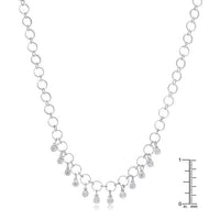 Thumbnail for 1.32 Ct Stunning Rhodium Necklace with CZ Charms Necklaces JGI   