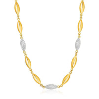 Thumbnail for 14k Yellow Gold and Diamond Marquise Motif Necklace (1/5 cttw) Necklaces Angelucci Jewelry   