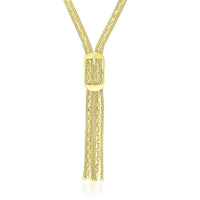 Thumbnail for 14k Yellow Gold Lariat Buckle Style Multi-Strand Chain Necklace Necklaces Angelucci Jewelry   