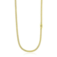 Thumbnail for 14k Yellow Gold Buckle Design Station Popcorn Chain Necklace Necklaces Angelucci Jewelry   