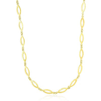 Thumbnail for 14k Yellow Gold Necklace with Marquis and Small Ring Links Necklaces Angelucci Jewelry   