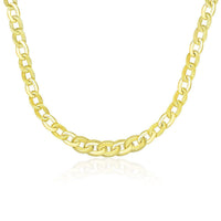 Thumbnail for 14k Yellow Gold Oval Link Necklace with Popcorn Style Trim Necklaces Angelucci Jewelry   