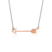 Thumbnail for Necklace with Rose Finish Arrow in Sterling Silver Necklaces Angelucci Jewelry   
