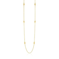Thumbnail for 14k Two-Tone Yellow and White Gold Necklace with Teardrop Motifs Necklaces Angelucci Jewelry   