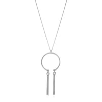 Thumbnail for Necklace with Circular Tasseled Pendant in Sterling Silver Necklaces Angelucci Jewelry   