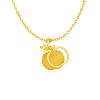 Thumbnail for Two Layer Apple Pendant in 14k Yellow Gold Pendants Angelucci Jewelry   