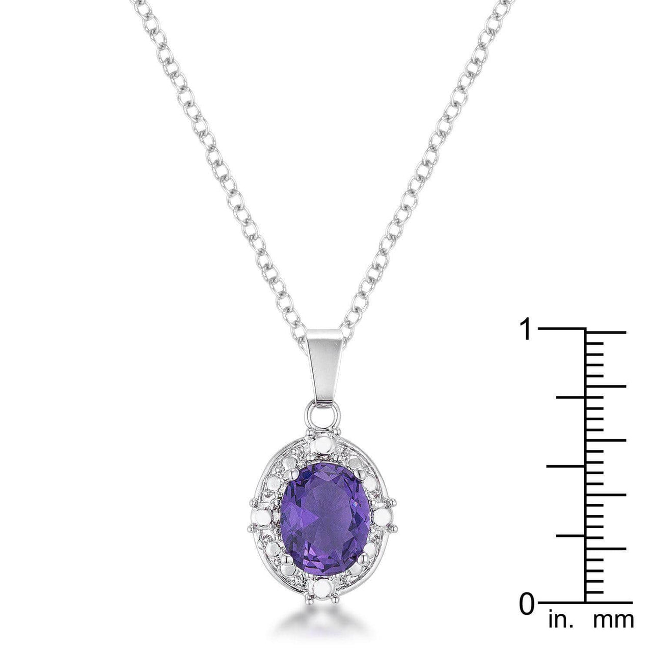 10mm CZ Amethyst Fashion Pendant Pendants JGI   