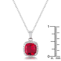 Thumbnail for 10mm Cushion Cut Garnet CZ Fashion Pendant Pendants JGI   
