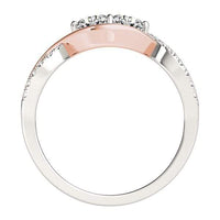 Thumbnail for 14k White And Rose Gold Infinity Style Two Stone Diamond Ring (5/8 cttw) Rings Angelucci Jewelry   