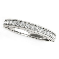 Thumbnail for 14k White Gold Antique Prong Set Diamond Wedding Ring (1/3 cttw) Rings Angelucci Jewelry   