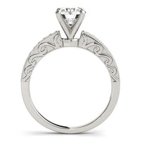 Thumbnail for 14k White Gold Antique Style Diamond Engagement Ring (1 1/8 cttw) Rings Angelucci Jewelry   
