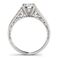 Thumbnail for 14k White Gold Cathedral Design Diamond Engagement Ring (1 1/4 cttw) Rings Angelucci Jewelry   