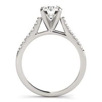 Thumbnail for 14k White Gold Cathedral Design Diamond Engagement Ring (1 1/8 cttw) Rings Angelucci Jewelry   