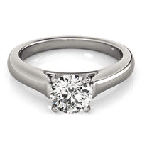 Thumbnail for Cathedral Solitaire Engagement Ring, 14-Karat, 1 cttw Round-cut Rings Angelucci Jewelry   
