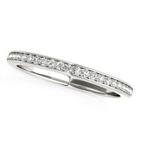 Thumbnail for 14k White Gold Classic Style Diamond Wedding Band (1/5 cttw) Rings Angelucci Jewelry   