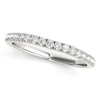 Thumbnail for 14k White Gold Curved Style Diamond Wedding Ring (1/3 cttw) Rings Angelucci Jewelry   