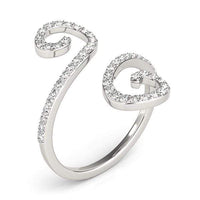 Thumbnail for 14k White Gold Diamond Open Flourish Style Ring (1/2 cttw) Rings Angelucci Jewelry   