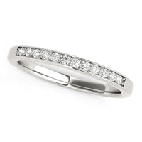 Thumbnail for 14k White Gold Diamond Wedding Band (1/8 cttw) Rings Angelucci Jewelry   
